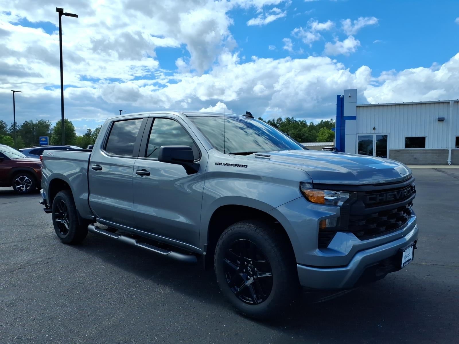 2026 Chevrolet Silverado 1500 Custom in Sterling Gray Metallic — front three-quarter view